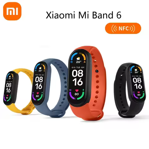 Xiaomi Mi Band 6 NFC Smart Band Heart Rate Monitor Fitness Tracker Blood Oxygen Smart Band Spo2 Magn