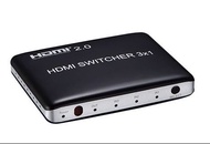 HDMI 2.0 Switch 3x1, 4K@60Hz 3D with IR control, Plastic