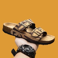 casual mules shoes Slip on Half Shoes for Men Half Drag shoes Leather Slippers Men Shoes
