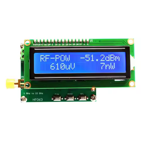 New Portable Digital RF Power Meter 1MHz to 10GHz -50 to 0dBm RF Signal Measuring Meter Module 1nW -