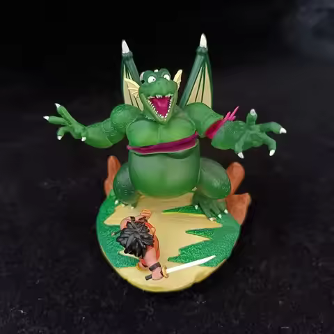 Dragon Ball Yajirobe Vs Cymbal Figurine Classic Anime Scenes Figures 8cm Pvc Action Figures Gk Statu