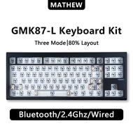 ZUOYA GMK87-L 3Mode Custom BT/2.4G/USB-C Mechanical Keyboard Kit Supports Hot Swappable RGB Backligh