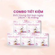 UUcare Singapore Young Girl Antibacterial Sanitary Napkin Combo 24cm - 16 Pieces Sanitary Pad
