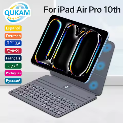 2025 Magic Keyboard For iPad 10 Gen Air 4 5 10.9in iPad Case 2024 Air 13 M3 M2 Pro 11 12.9 2018-2022