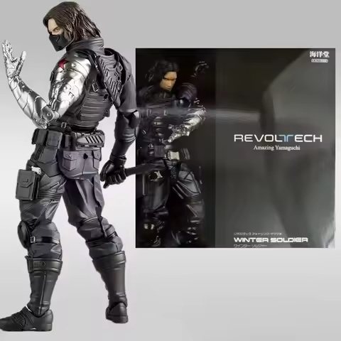 Kaiyodo Winter Soldier Revoltech Amazing Yamaguchi Bucky Barnes Captain America Anime Action Figures