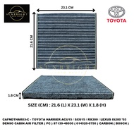 TOYOTA HARRIER ACU15 / SXU15 / RX300 / LEXUS IS200 '03 DENSO CABIN AIR FILTER 87139-48030 ( 014520-0