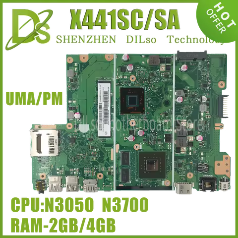 KEFU X441SC Mainboard For ASUS A441SC A441SA X441SA F441S X441S A441S Laptop Motherboard N3050/N3060