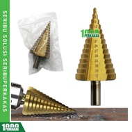 Bor Mata Pagoda 4-42mm 1P / Titanium HSS Drill Besi Kerucut