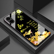 Ốp lưng cho SAMSUNG GALAXY A07 Mặt kính cao cấp sáng đẹp Chữ thư pháp