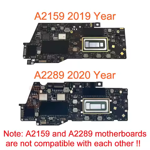 Original A2159 Motherboard For MacBook Pro 13" A2159 A2289 Logic Board i5 i7 8GB 256G 512GB 820-0159