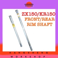 KAWASAKI FRONT/REAR RIM SHAFT - (ZX150/KR150) (ZX 150/KR 150) WHEEL AXLE