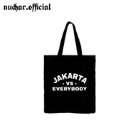 Totebag Jakarta VS Everybody - Tote bag Distro Tas Pria Wanita Tas