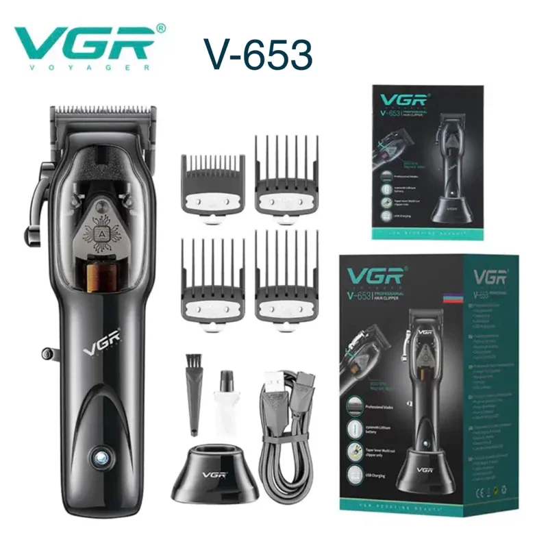 ปัตตาเลื่ยนตัดผมไร้สาย VGR  V653 แรงดี9000Rpm แบต 2500 mAh