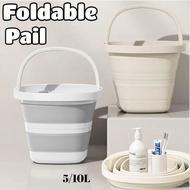 5/10L Foldable Bucket Multipurpose Collapsible Pail Portable Leakproof Water Bucket Baldi Lipat 折叠水桶