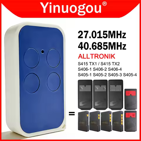 ALLTRONIK S406-1 S406-2 S406-4 S405-1 S405-2 S405-3 S405-4 S415 TX1 TX2 Garage Remote Control 27.015