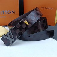 Lv2024 High-End New Style Belt Genuine Leather Trendy Men Korean Version Fashion All-Match Belt Men AK