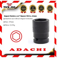 Impact Socket, 3/4" Square Drive, 27mm