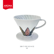 Hario x Tachikichi ดริปเปอร์  V60 Coffee Dripper Ceramic 02 (387/T-VDC-02-W-CG) / (388/T-VDC-02-W-SZ