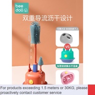 New🌹Beibiao Silicone Baby Bottle Brush Baby Bottle Washing Baby Bottle Brush Sub Pacifier Brush Straw Brush Cleaning Set