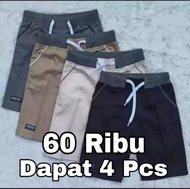 ( LAGI DISKON ) 60 RB DAPAT 5 CELANA CHINOS PENDEK DEWASA SANTAI UKURAN PRIA DEWASA COD
