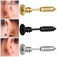 SPORCLO 16G Earring Surgical Steel Stud Earring 1 Pc Rock Ear Piercing Lobe Earring Helix Earring Sc