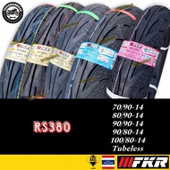 TAYAR FKR TUBELESS TYRE RS380 Diamond 70/90-14 80/90-14 90/80-14 90/90-14 100/80-14 Scooter EGO
