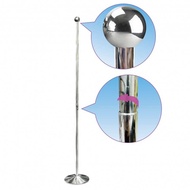 Flag Pole With Stand 2.4M (Silver)
