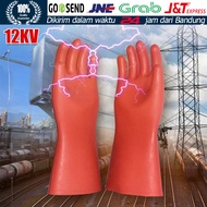 Class 12KV Sarung Tangan Listrik Anti Setrum Sarung Tangan Karet Tebal Latex Rubber Insulasi Safty G