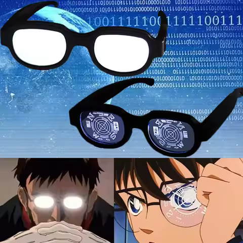 Japan Anime Detective Conan LED Light up Glasses color change funny Luminous crossdresser glasses Co