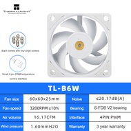 Thermalright TL-B6B B6W 60mm Case Fan 4pin PWM Temperature Control 6025 CPU Cooling Fan 3200RPM Cool