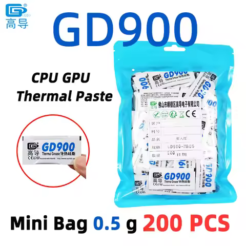 GD900 Thermal Conductive Grease Paste Plaster Heat Sink Compound Net Weight 0.5 Gram Grey for CPU Co