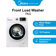 Midea MF768W White Front Load Washing Machine, 7kg, Water Efficiency 4 Ticks