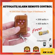 Autogate Remote Alarm Remote Control Clone Duplicator Copy Remote SMC3526 Chip 330mhz 433mhz Wooden 4 Buttons