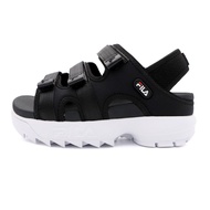 FILA Disruptor SD Black White Mesh Sawtooth Thick-Soled Sandals Slippers Women J2520 (4-S355W-777)