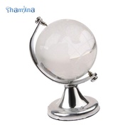 [Shamjina] Crystal  Globe, Transparent World Map Globe, Office Desktop Decoration, Photo Props