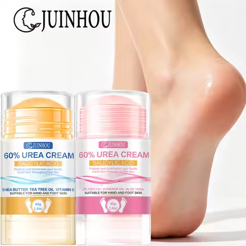 JUINHOU 40g2pcs 60% Urea Portable Foot Cream Stick Salicylic Acid Exfoliating Moisturizer Cracked He