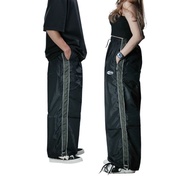 RVRSE - Baggy Pants Two Line Army | Baggy Track Pants | Parachute Parachute | Men & Women Y2K Skena 