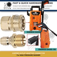 M22/15 Brass Adaptor Water Outlet Quick Connect DAEWOO DAXX65-100 DAX65-100 High Pressure Washer Wat