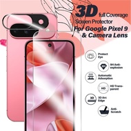 Pixel 9 Tempered Glass Screen Protector + Camera Lens Protector [ 2 + 2 Pack ][Fingerprint Unlock] [