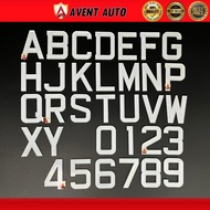 Car 3D Crystal White Number Plate / Nombor 3D Plate Kereta / Lebih Tebal / Lebih Quality (LS)