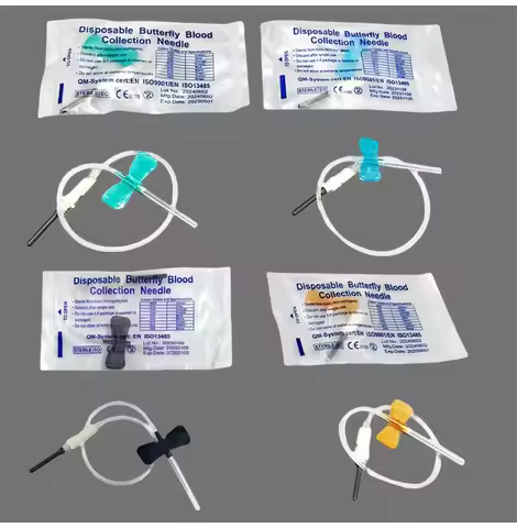 50/100pcs Disposable Double Wing Butterfly Blood Collection Needles for Cats Dogs Animal Care Pet Ca
