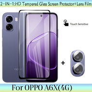 TEMU [1+1] For Oppo A6x 4g/5g, Black Border Hd Tempered Screen Protector + Film, 9h Hardness Anti-sc