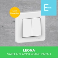 Schneider Electric Leona Light Switch - 2 Gang 2 Way - LNA0600321