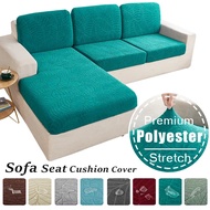 Elastic Jacquard Waterproof Sofa Seat Cover Patchwork Sofa Cover 1/2/3/4 Seater L Shape Universal Sarung Kusyen