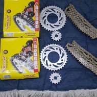 MOTORCYCLE PARTS CHAIN AND SPROCKET SET FIT FOR(EURO 110,EURO150)