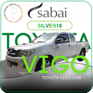 SABAI ผ้าคลุมรถยนต์ TOYOTA VIGO CAB 2012 Gen 7 เนื้อผ้า SILVER18 ซิลเวอร์โค้ท คลุมง่าย เบา สบาย #ผ้า