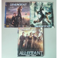 The Divergent Movie Series DVD Blu-ray Video (Divergent, Insurgent & Allegiant)