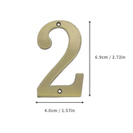 1Pcs 3Inch Metal House Numbers with M2 Screws Solid Zinc Alloy Mailbox Numbers 3D Address Numbers fo