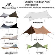 Mountainhiker Octagonal 6.5x5.6m camping waterproof tarp tent camping tent canopy camping awning Bumbung Khemah