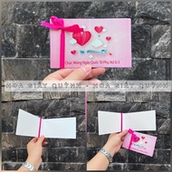 Folded greeting card March 8 - 8x13cm